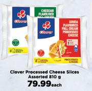 Clover Processed Cheese Slices Assorted-810g Each