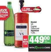 Martell VS Cognac 750ml And Appletiser 1.25Ltr-For Both