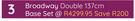 Sleepmasters Broadway Double 137cm Base Set