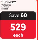 Hennessy VS Cognac-750ml Each