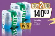 Castle Lite Cans-For 2 x 6 x 500ml