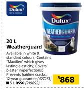 Dulux 20Ltr Weatherguard