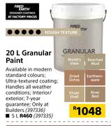 Fired Earth 20Ltr Granular Paint