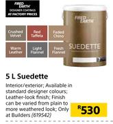 Fired Earth 5Ltr Suedette