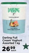 Darling Full Cream Yoghurt Assorted-1Kg Each
