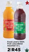 Food Lover's 100% Fruit Juice Blend Assorted-For 2 x 1.5L