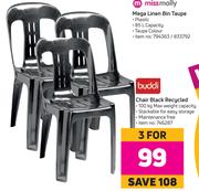 Buddi Chair (Black Recycled)- For 3