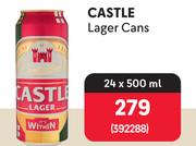 Castle Lager Cans-24 x 500ml