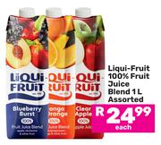 Liqui-Fruit 100% Fruit Juice Blend Assorted-1Ltr Each