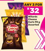 Willards Cheese Curls Assorted-For Any 3 x 90g
