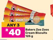 Bakers Zoo Zoos Cream Biscuits-For Any 3 x 125g