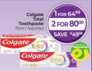 Colgate Total Toothpaste Assorted-75ml