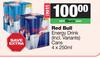 Red Bull Energy Drink Cans-For 2 x 4 x 250ml