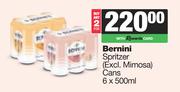 Bernini Spritzer Cans-For 2 x 6 x 500ml