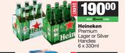 Heineken Premium Lager Or Silver Handies-For 2 x 6 x 330ml