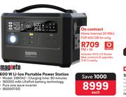 Magneto 600W Li-Ion Portable Power Station  850001130-On HomeInternet 20 MB/s FUP 400GB-Each