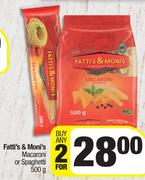 Fatti's & Moni's Macaroni Or Spaghetti-For 2 x 500g