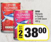 Spar Pilchards In Tomato Or Chilli Sauce-For 2 x 400g