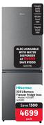 Hisense 223L Bottom Freezer Fridge Inox H310BIT