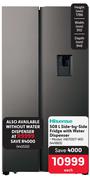 Hisense 508L Side By Side Fridge Without Water Dispenser H670SIT-WD