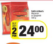 Fatti's & Moni's Macaroni Or Spaghetti-For Any 2 x 500g