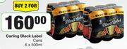 Carling Black Label Cans-For 2 x 6 x 500ml
