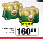 Amstel Lager Cans-For 2 x 6 x 440ml