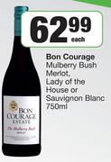 Bon Courage Mulberry Bush Merlot, Lady Of The House Or Sauvignon Blanc-750ml Each