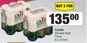 Castle Double Malt Cans-For 2 x 6 x 410ml