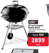 Weber 57cm Compact Kettle Braai-Each