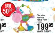 Playgro Clopette Activity Rattle Pink