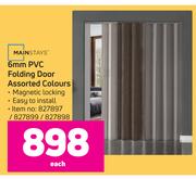 Mainstays 6mm PVC Folding Door Assorted Colours-Each