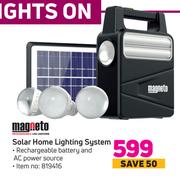 Magneto Solar Home Lighting System
