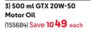 Castrol 500ml GTX 20W-50 Motor Oil-Each