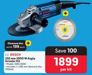 Bosch 230mm 2000W angle Grinder Kit GWS 2000
