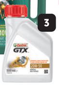 Castrol 500ml GTX 20W-50 Motor Oil-Each