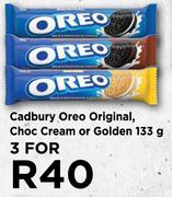 Cadbury Oreo Orignial Choc Cream Or Golden-For 3 x 133g