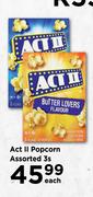ActII Popcorn Assorted-3s Each