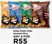Simba Potato Chips Assorted-For Any 4 x 120g