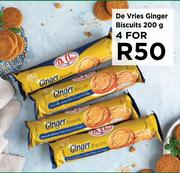 De Vries Ginger Biscuits-For 4 x 200g