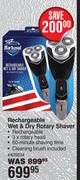 Barbasol Rechargeable Wet & Dry Rotary Shaver