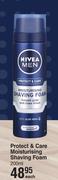 Nivea Protect & Care Moisturising Shaving Foam-200ml Each