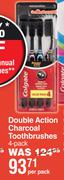 Colgate Double Action Charcoal Toothbrushes (4 Pack)-Per Pack