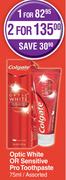 Colgate Optic White Or Sensitive Pro Toothpaste Assorted-For 2 x 75ml
