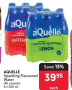 Aquelle Sparkling Flavoured Water (All Variants)-6 x 500ml Each