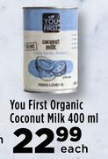 You First Organic Coconut Milk-400ml Each