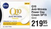 Nivea Q10 Anti Wrinkle Power Day Cream SPF15-50ml Each