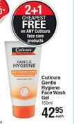 Cuticura Gentle Hygiene Face Wash Gel-150ml Each