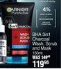 Garnier BHA 3 In 1 Charcoal Wash, Scrub & Mask-150ml