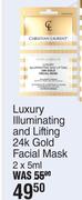 Christian Laurent Luxury Illuminating & Lifting 24K Gold Facial Mask-2 x 5ml
